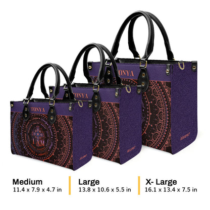 Jesuspirit I Am - Personalized Leather Handbag - Gift for Women GMJSLB200012