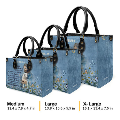 Jesus I Still Believe In Amazing Grace - Personalized Leather Handbag GMJSLB200018