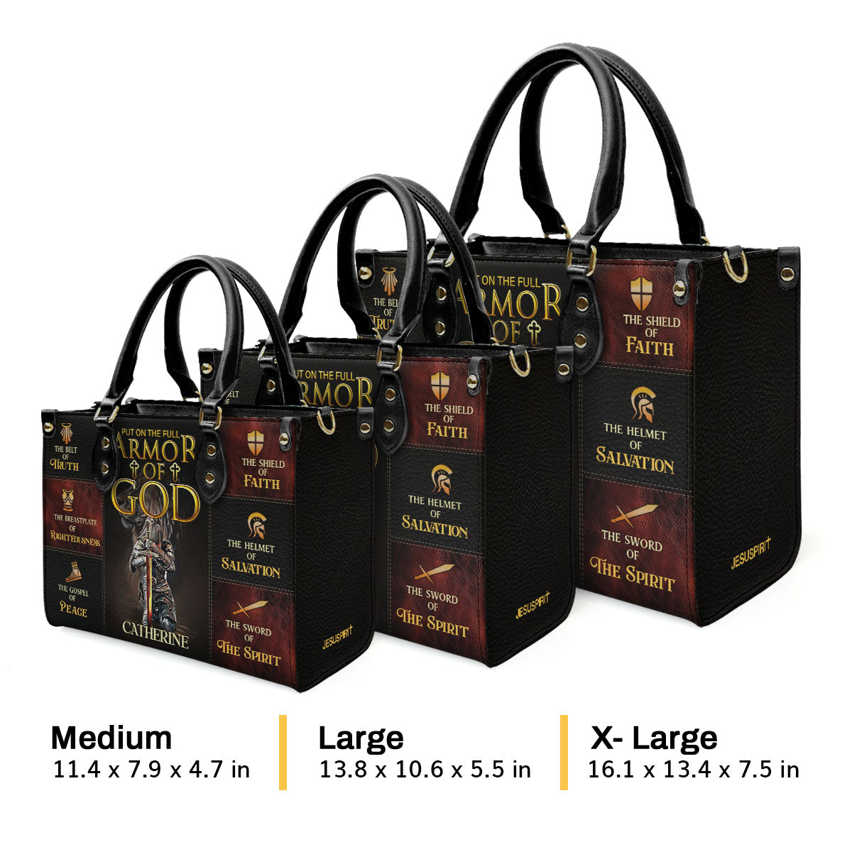 Armor of God - Personalized Leather Handbag - Gift for Women GMJSLB200015