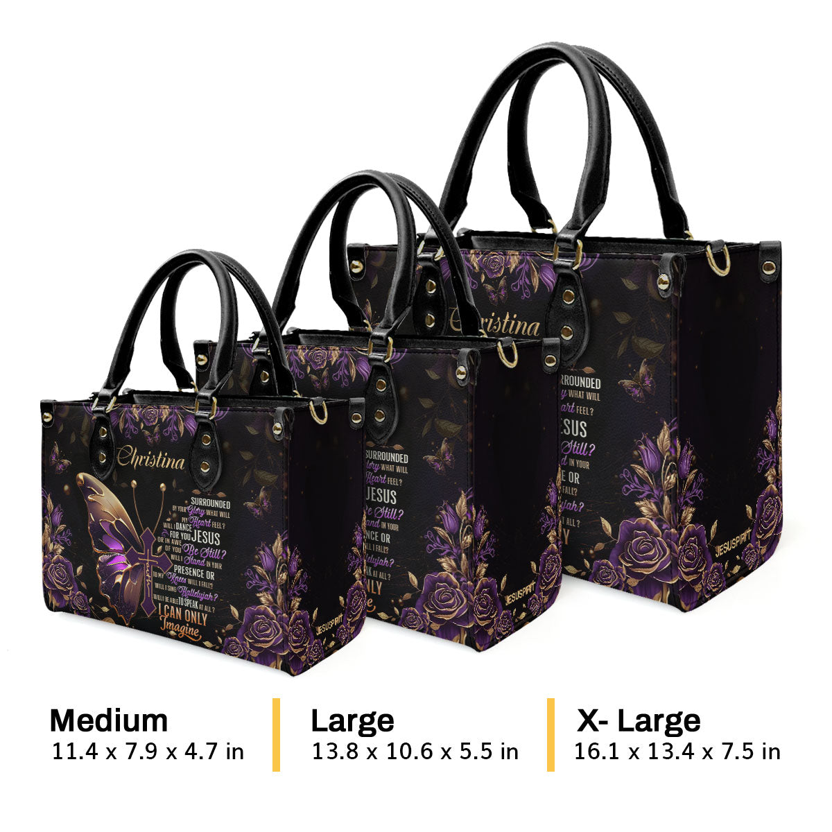 Inspirational Quote - Personalized Leather Handbag with Zipper GMJSLB200019