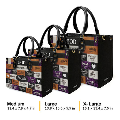 God Says I Am - Personalized Leather Handbag - Gift For Her GMJSLB200025