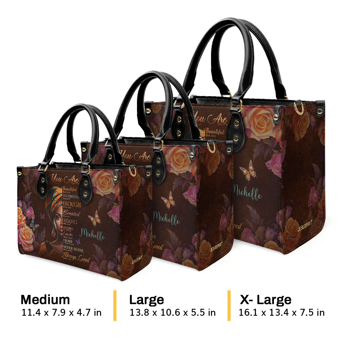 You Are Never Alone - Personalized Leather Handbag GMJSLB200030
