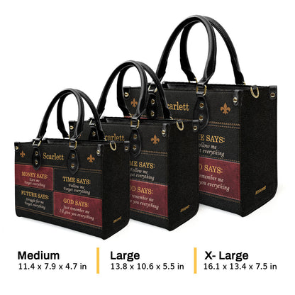 God Says - Personalized Leather Handbag - Gift for Women GMJSLB200014