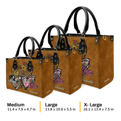 Faith in Action - Personalized Leather Handbag GMJSLB200032