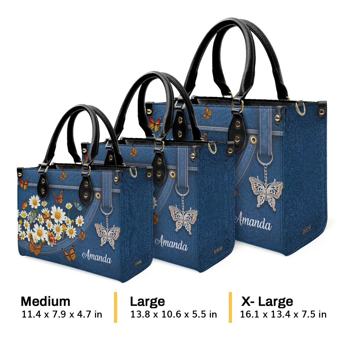 Faith Quote - Personalized Leather Handbag GMJSLB200092
