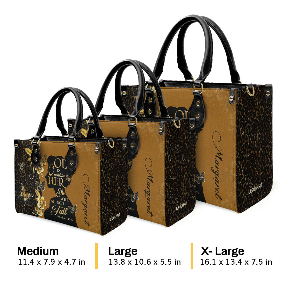 God Is Within Her - Personalized Leather Handbag GMJSLB200018