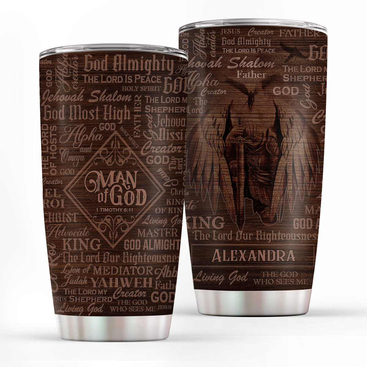 Faith-Inspired - Personalized Stainless Steel Tumbler for Men of God