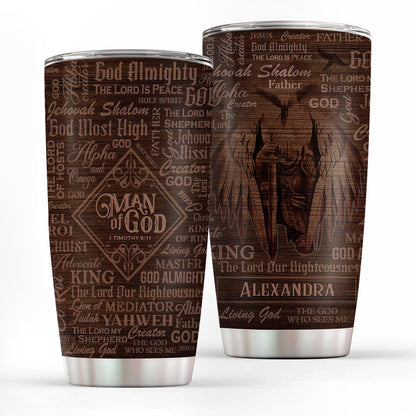 Faith-Inspired - Personalized Stainless Steel Tumbler for Men of God