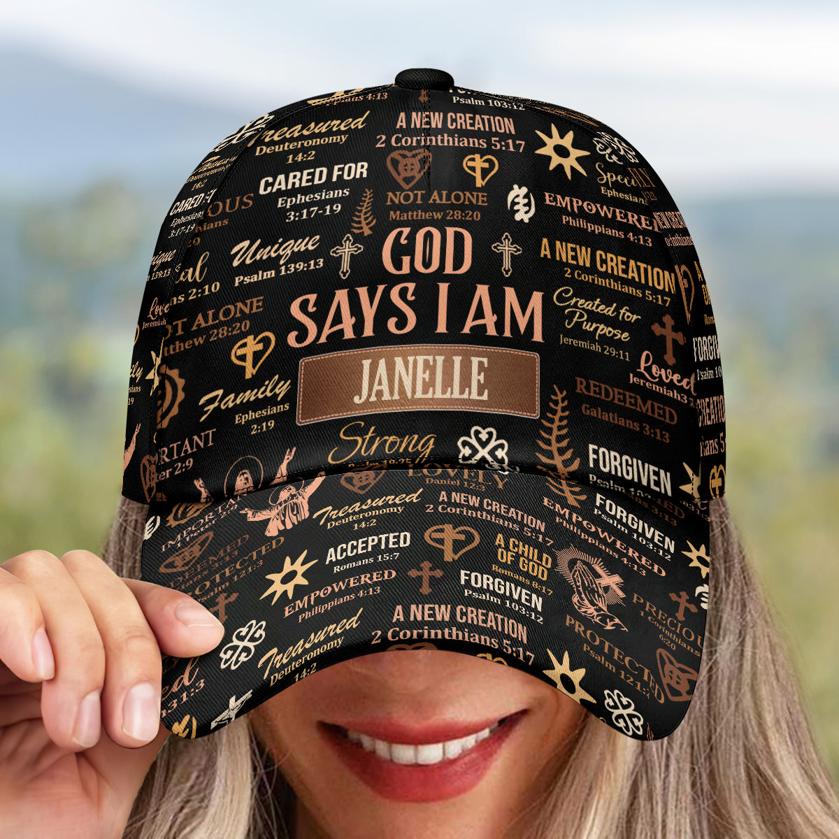 God Says I Am - Personalized Classic Cap - Christian Faith Gift for Women