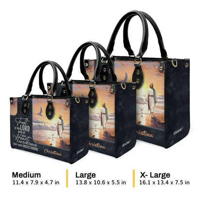 Trust in the Lord - Personalized Leather Handbag GMJSLB200016
