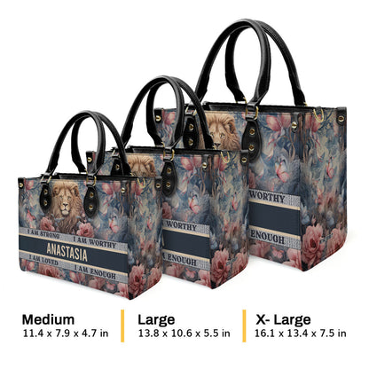 I Am Strong - Personalized Leather Handbag - Gift for Women GMJSLB200016