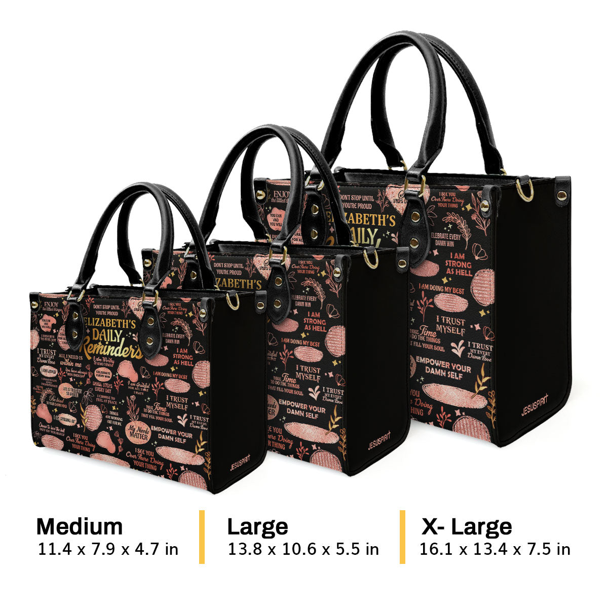Daily Reminders - Personalized Leather Handbag GMJSLB200023