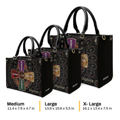 I Am Strong Loved - Personalized Leather Handbag - Gift for Women GMJSLB200014