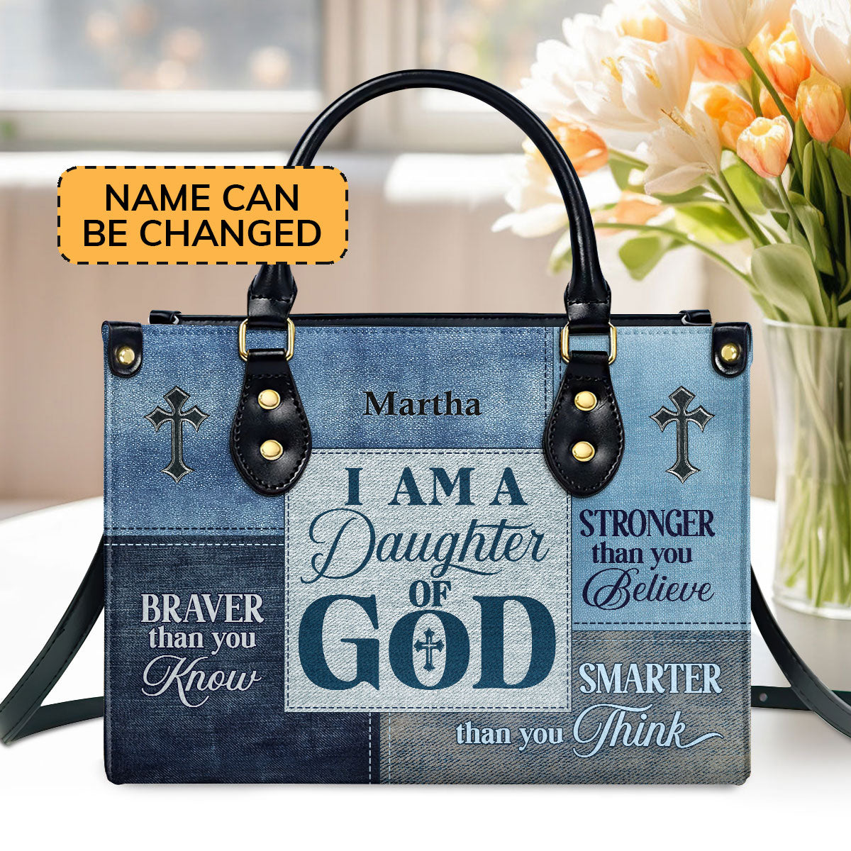Daughter Of God - Leather Handbag - Personalized Gift for Daughter GMJSLB200016