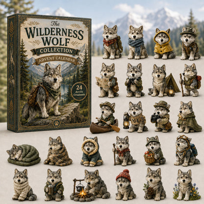 Wilderness Wolf Advent Calendar 2026 - 24-Day Festive Countdown, Acrylic Charms Blind Box - Gift For Wolf Lovers AC0TH048 - AT000036