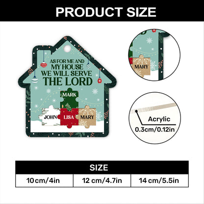 As For Me And My House - Personalized Christian Ornament GOJS10209
