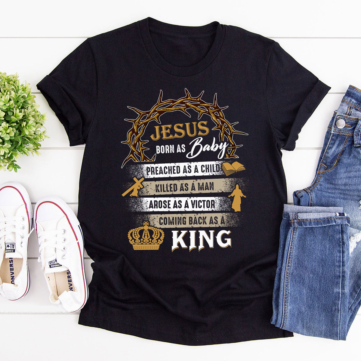 Jesus Comes Back As A King - Christian Unisex T-shirt GMJSTS200153