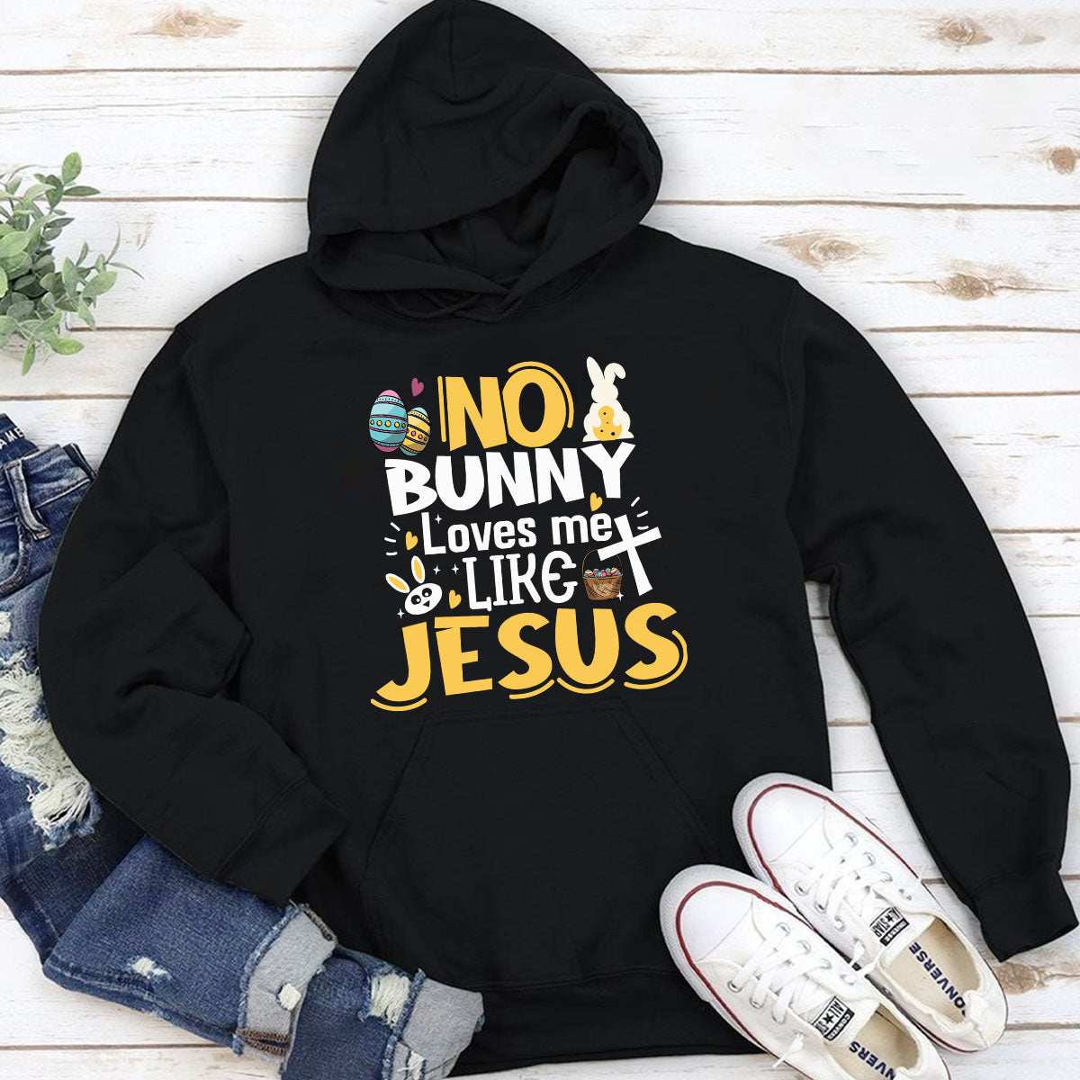 No Bunny Loves Me Like Jesus - Unisex Hoodie - Faithful Apparel