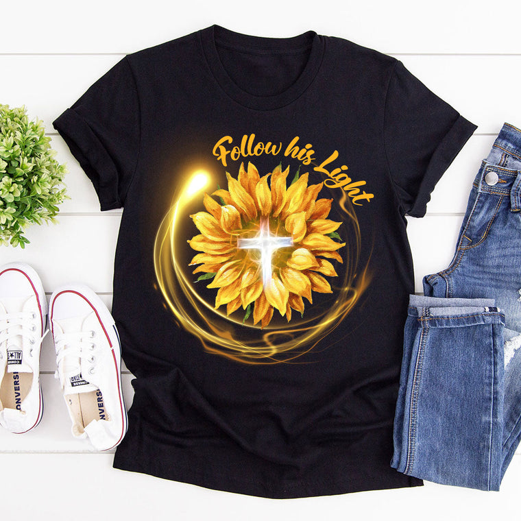 Follow His Light - Unisex Christian T-shirt GMJSTS200123