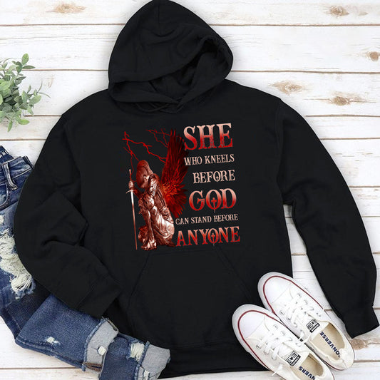Who Kneels Before God - Unisex Hoodie Christian Inspirational
