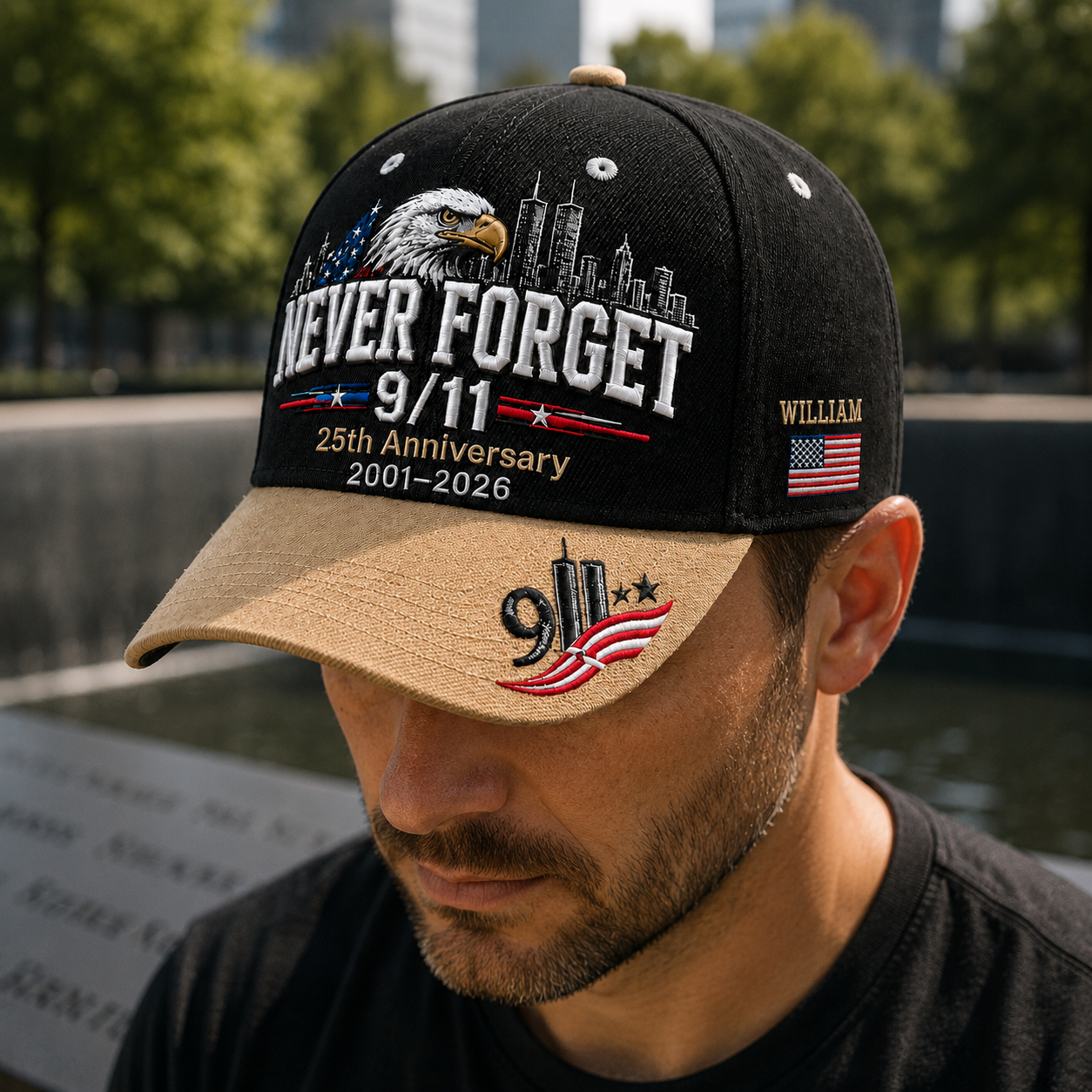 Retro 9.11 Never Forget - Personalized Classic Cap - Gift For Veterans, Firefighters, Police Officer TC100006