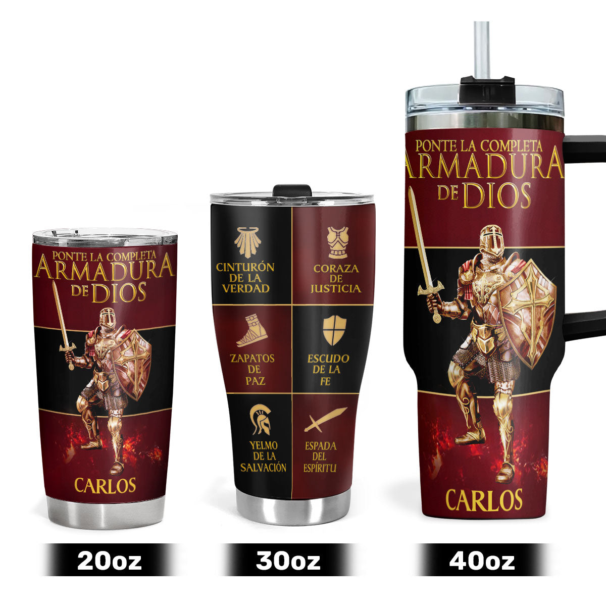 Armour of God - Personalized Stainless Steel Tumbler
