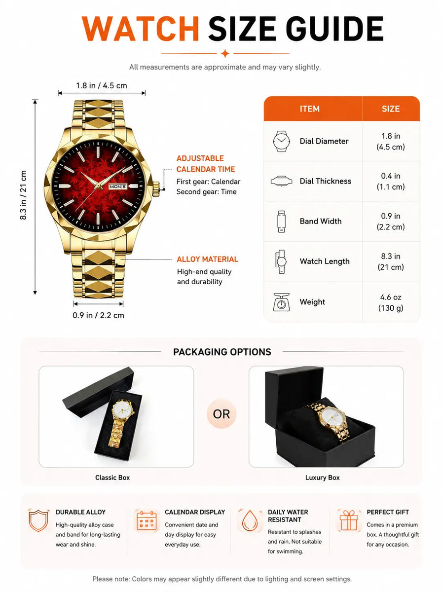 Size guide — Saint Michael’s Shield of Faith and Protection - Men's Wrist Watch VT100030