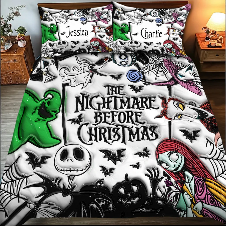Spooky Gothic Christmas - Personalized Quilted Bedding Set VT100085