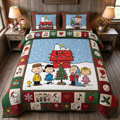 Nutty Gang With Friends - Personalized Quilted Bedding Set TC100104