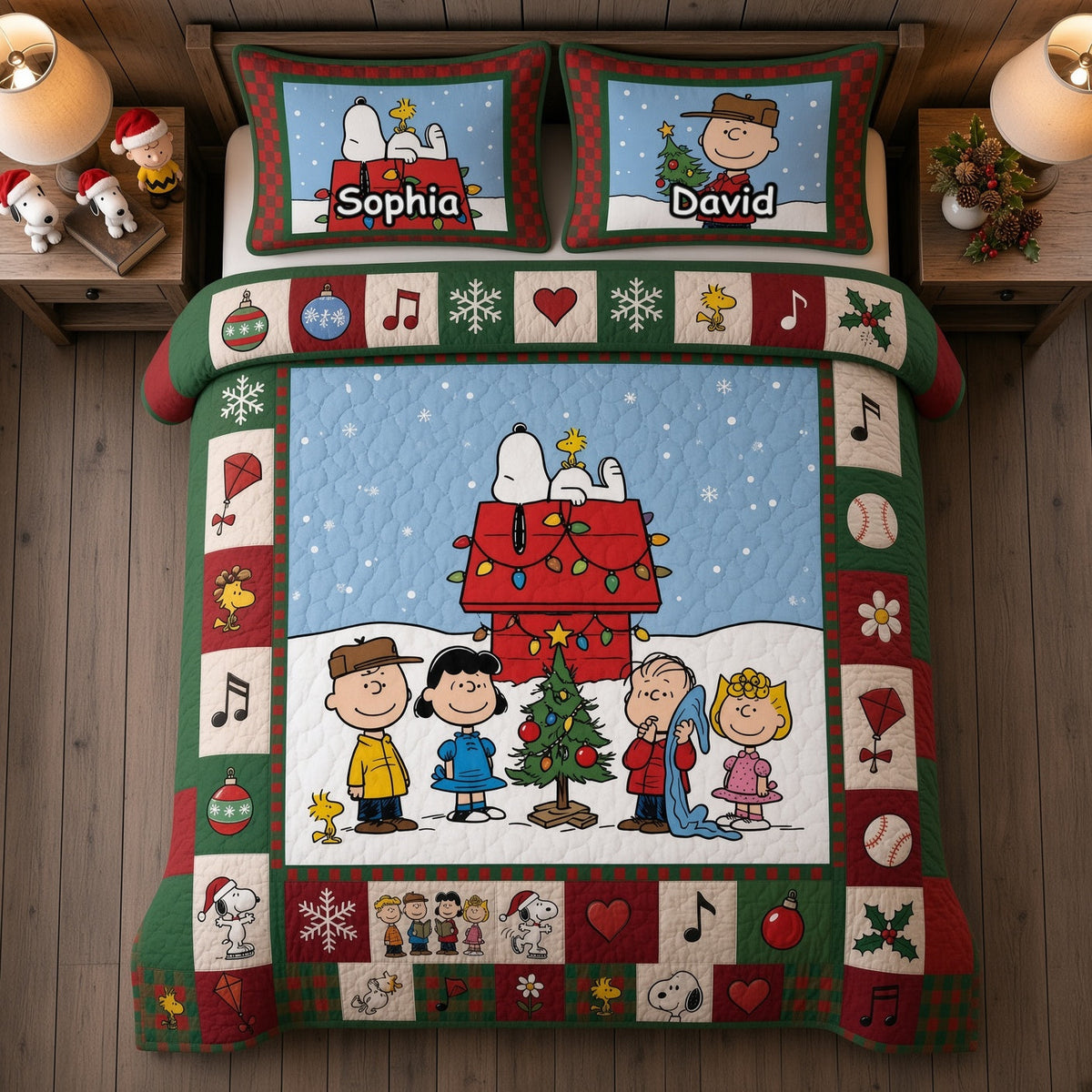 Nutty Gang With Friends - Personalized Quilted Bedding Set TC100104