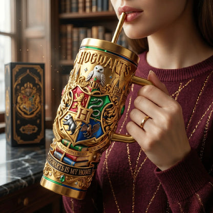 Wizard And Witch School Is My Home 25th Anniversary - Personalized 40oz Tumbler With Handle TC100128