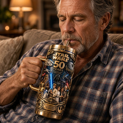 50th Anniversary Galaxy Warrior - Personalized 40oz Tumbler With Handle KN100274