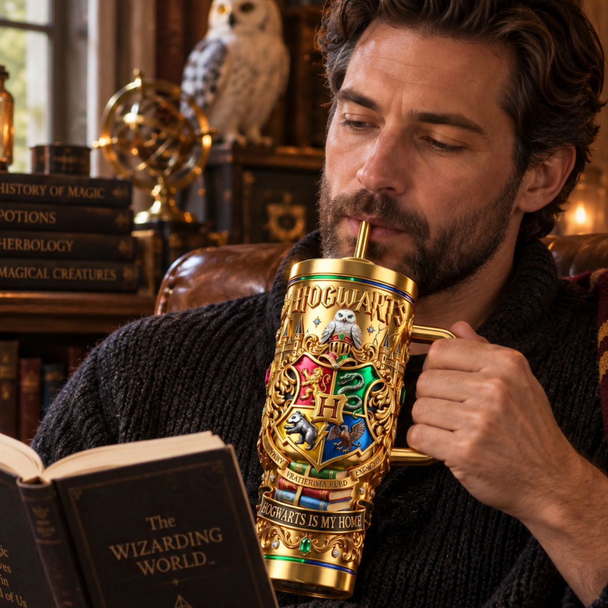 Wizard And Witch School Is My Home 25th Anniversary - Personalized 40oz Tumbler With Handle TC100128