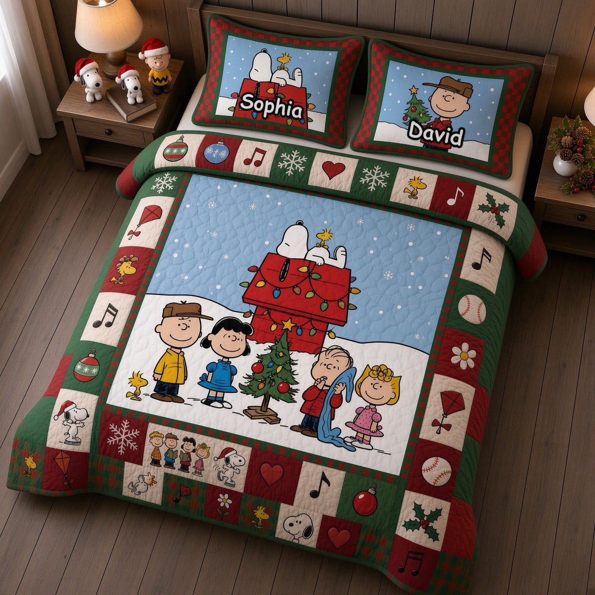 Nutty Gang With Friends - Personalized Quilted Bedding Set TC100104