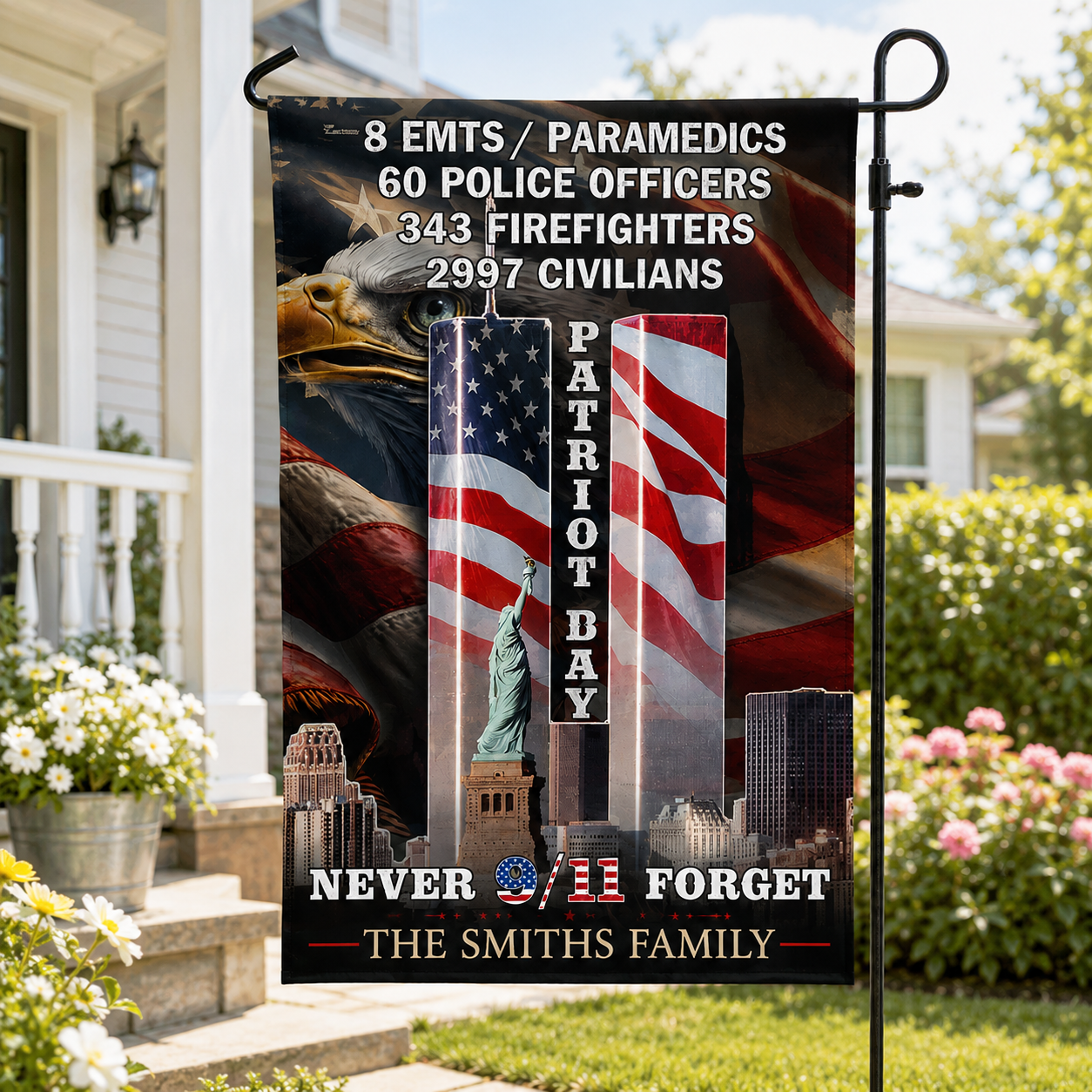 Never Forget 9/11 - Vertical Decorative Flag TC100034
