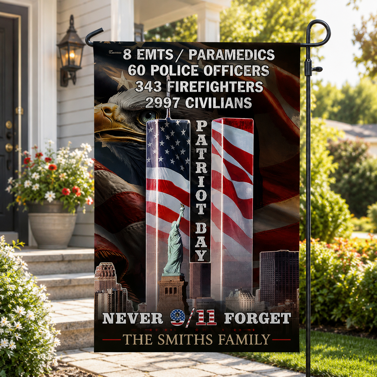 Never Forget 9/11 - Vertical Decorative Flag TC100034