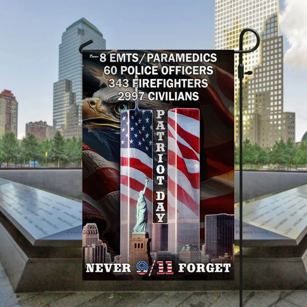 Never Forget 9/11 - Vertical Decorative Flag TC100034