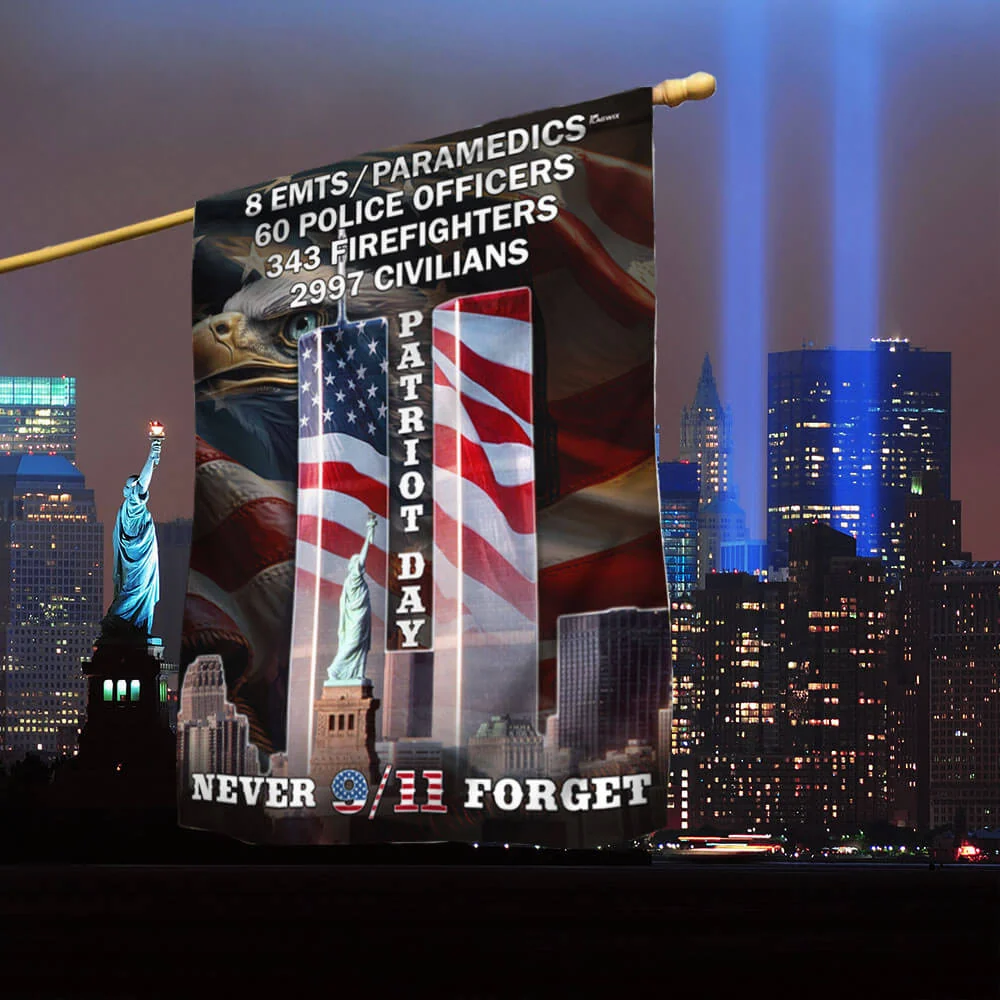 Never Forget 9/11 - Vertical Decorative Flag TC100034