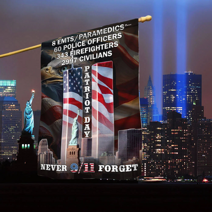 Never Forget 9/11 - Vertical Decorative Flag TC100034