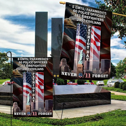 Never Forget 9/11 - Vertical Decorative Flag TC100034