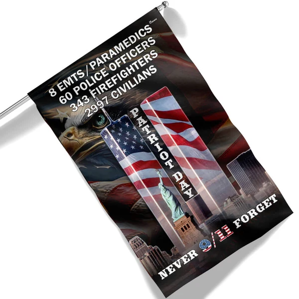 Never Forget 9/11 - Vertical Decorative Flag TC100034