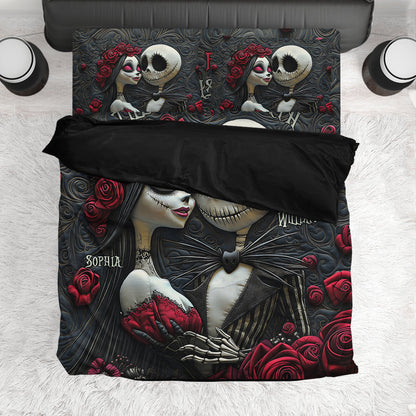 From Our First Kiss Till Our Last Breath - Personalized Quilted Bedding Set TC100121