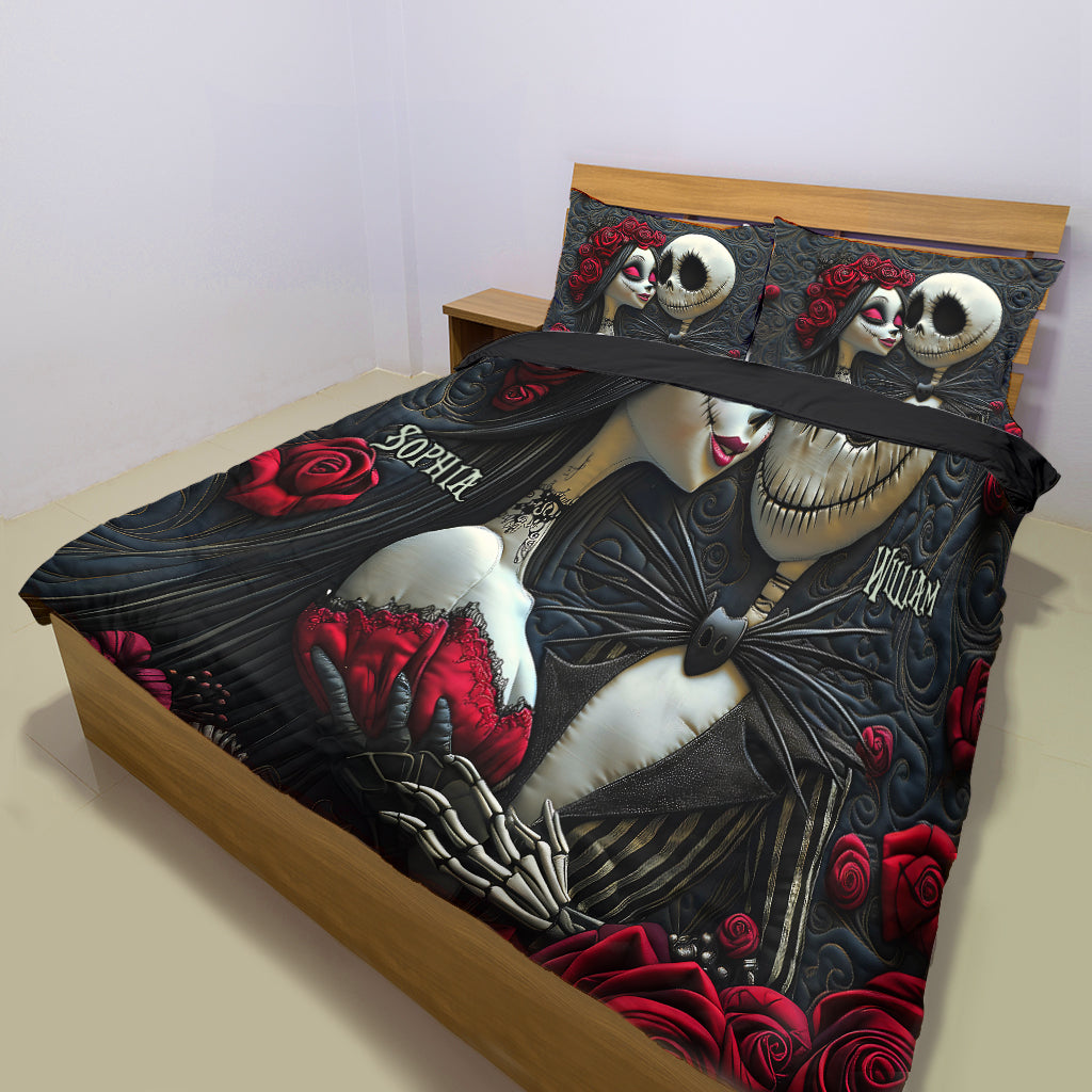 From Our First Kiss Till Our Last Breath - Personalized Quilted Bedding Set TC100121