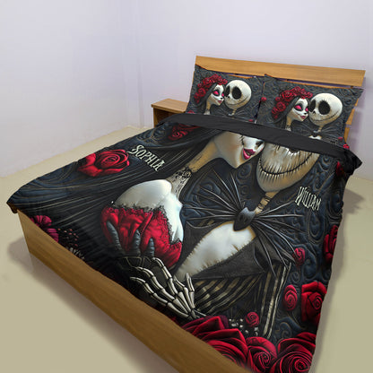 From Our First Kiss Till Our Last Breath - Personalized Quilted Bedding Set TC100121
