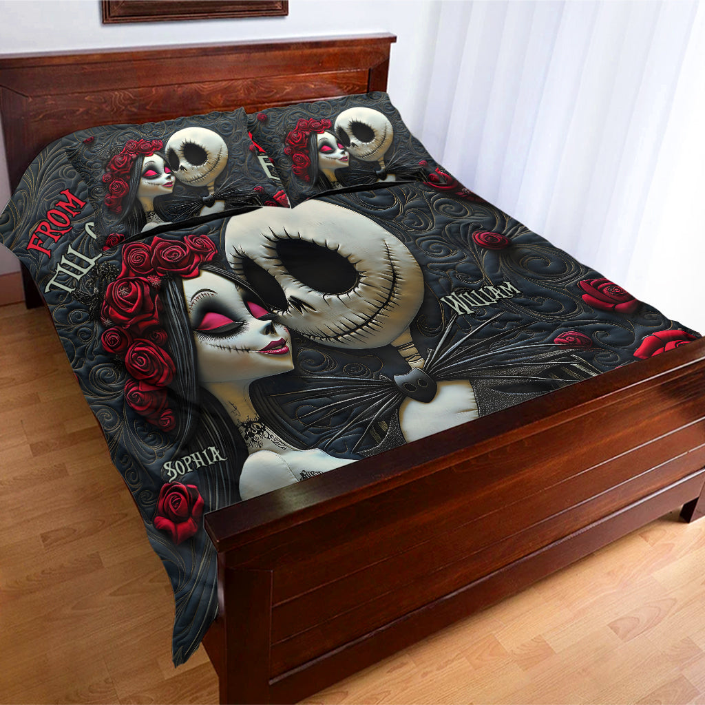 From Our First Kiss Till Our Last Breath - Personalized Quilted Bedding Set TC100121