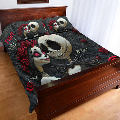 From Our First Kiss Till Our Last Breath - Personalized Quilted Bedding Set TC100121