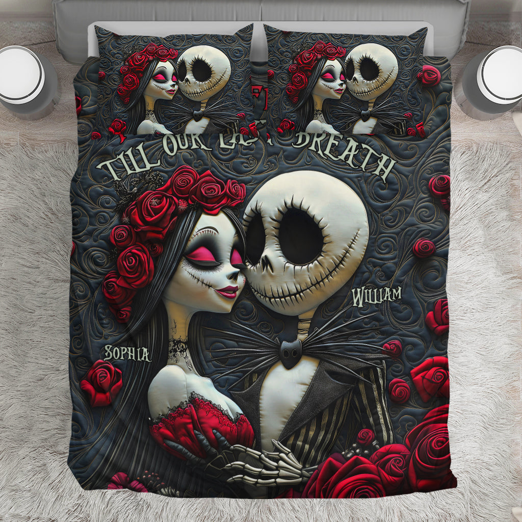 From Our First Kiss Till Our Last Breath - Personalized Quilted Bedding Set TC100121