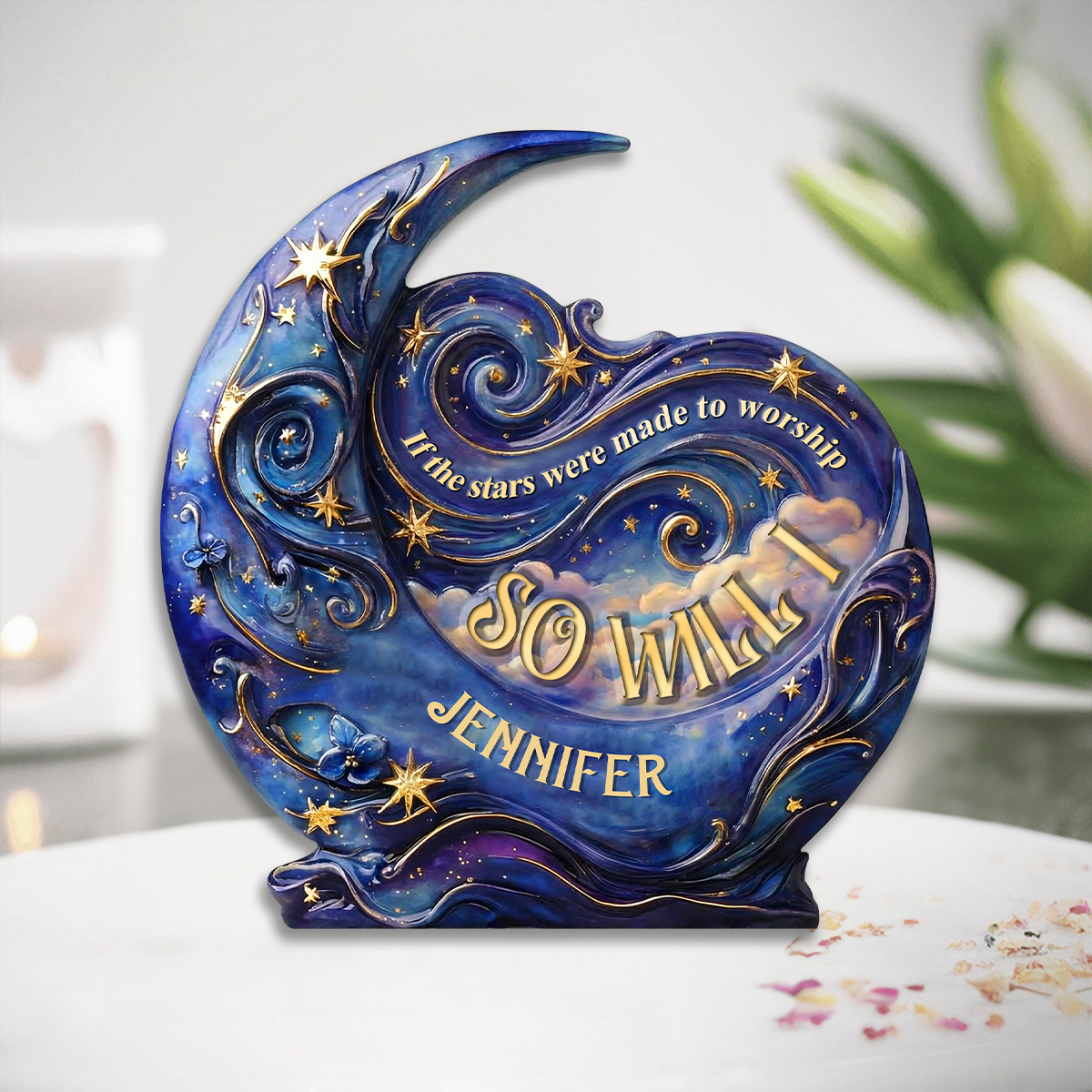 If The Stars Were Made To Worship - Personalized Acrylic Plaque GAPJS10085