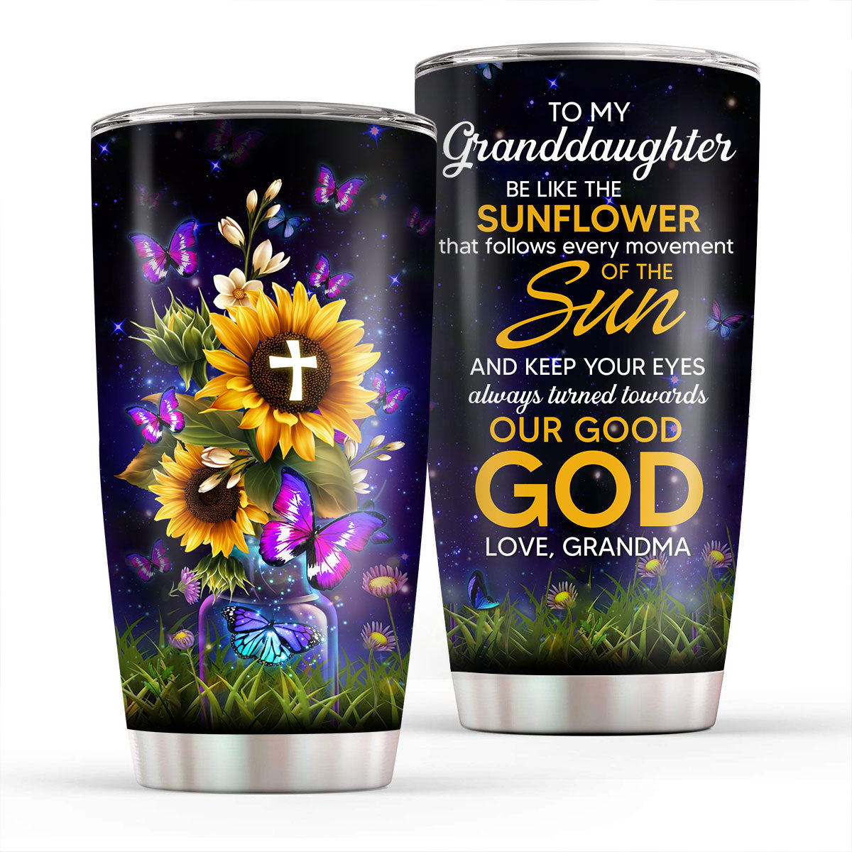 Faith-Inspired Gift for Granddaughter - Stainless Steel Tumbler