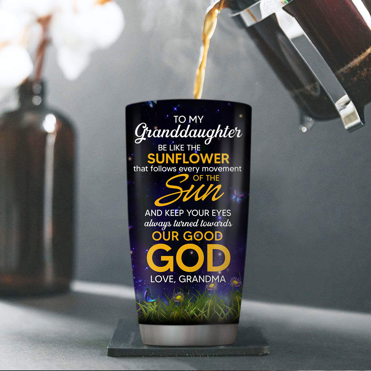 Faith-Inspired Gift for Granddaughter - Stainless Steel Tumbler